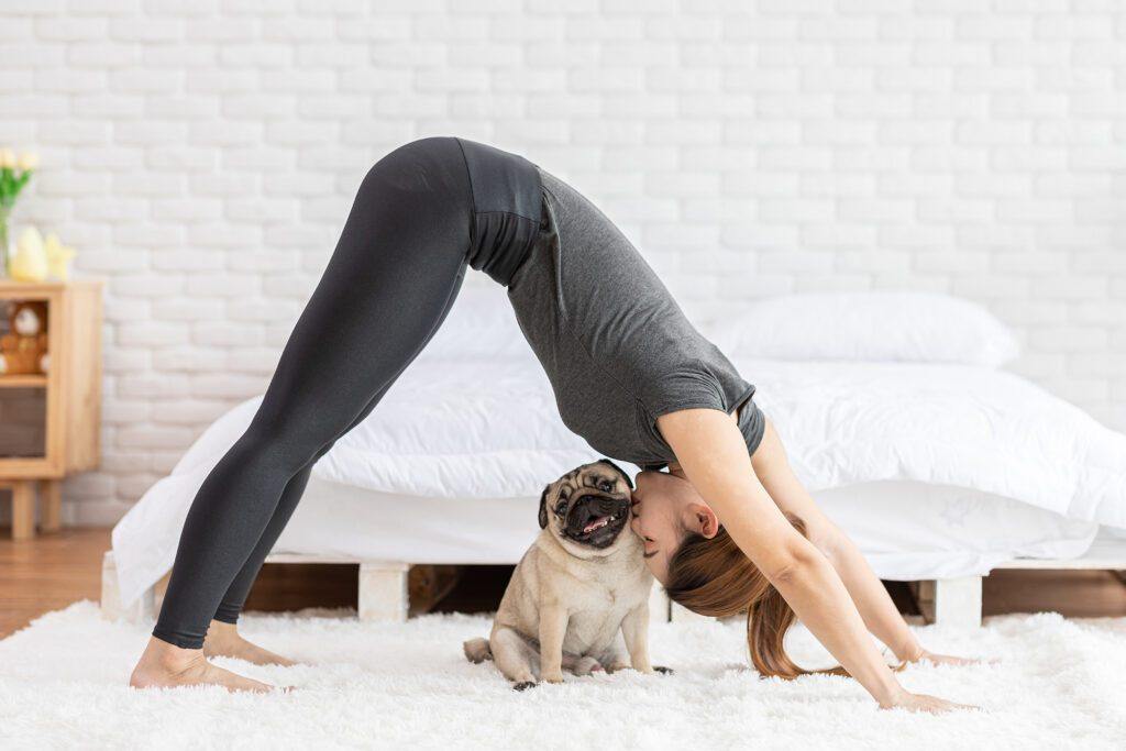 Home workouts with your pupper – Pup Pilates and Doga are the latest exercise trends!