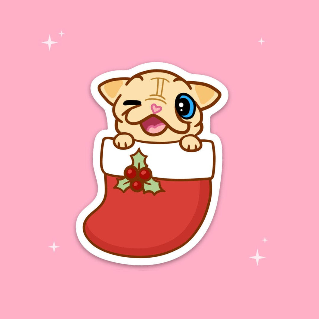 Christmas Stocking Sticker Accessories Milkshake the Pug