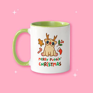 Happy Puggin' Christmas Mug Mug Milkshake the Pug