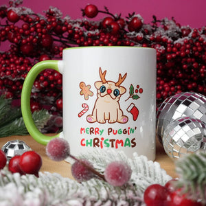 Happy Puggin' Christmas Mug Mug Milkshake the Pug