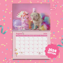 Load image into Gallery viewer, Milkshake&#39;s 2024 Calendar Calendar Milkshake the Pug
