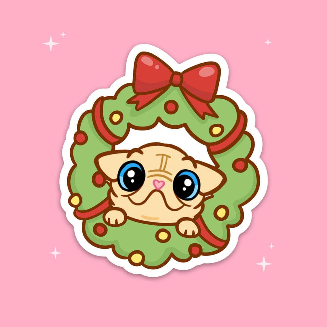 Milkshake's Wreath Sticker Accessories Milkshake the Pug