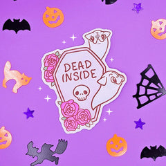 Haunted Tombstne Halloween Sticker Accessories Milkshake the Pug