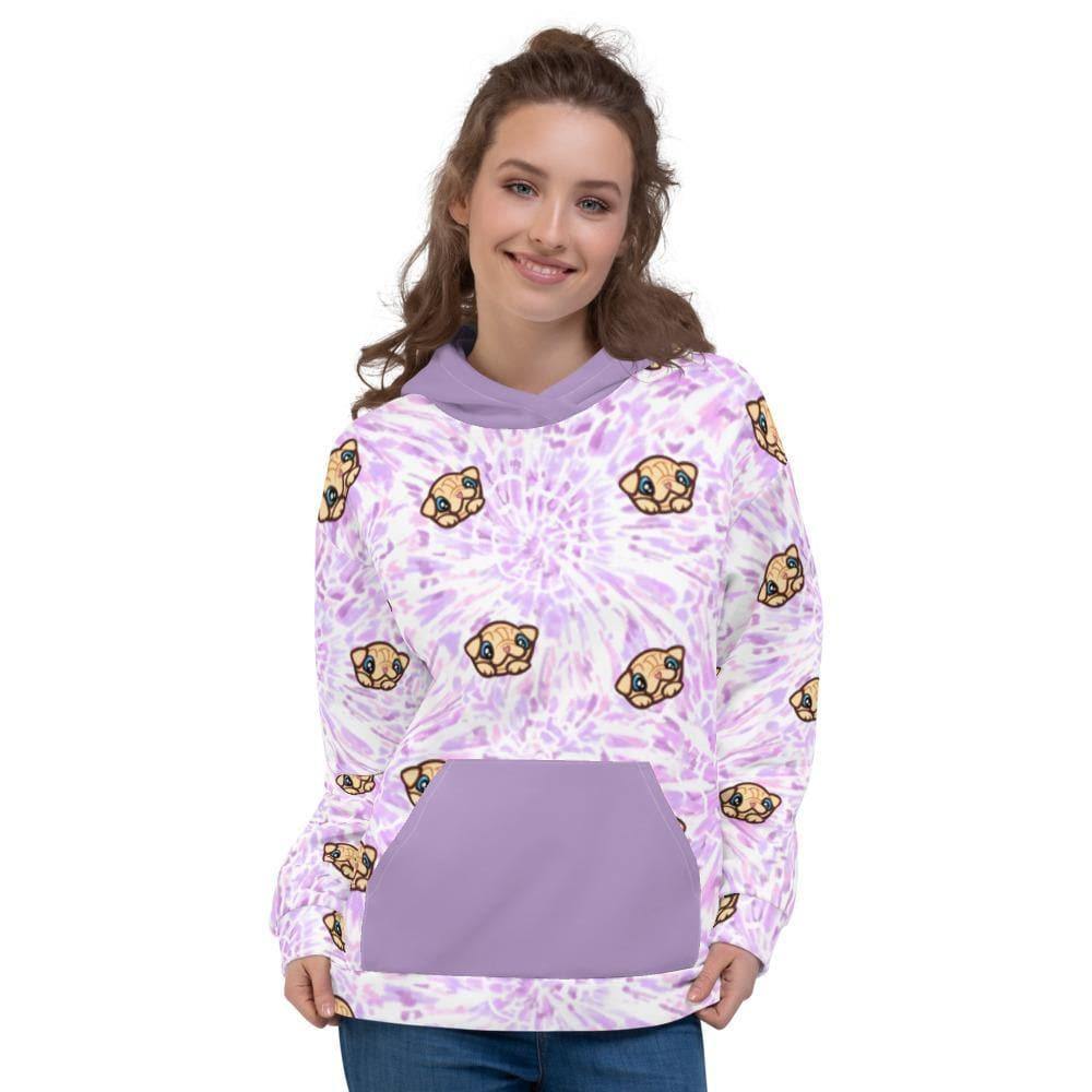 Lilac Tie Dye Milkshake Hoodie Sweatshirts Milkshake the Pug