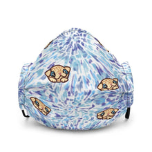 Load image into Gallery viewer, Milkshake Blue Tie Dye Mask Mask Milkshake the Pug
