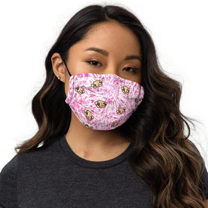 Milkshake Pink Tie Dye Mask Mask Milkshake the Pug