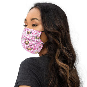 Milkshake Pink Tie Dye Mask Mask Milkshake the Pug