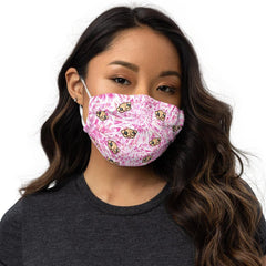Milkshake Pink Tie Dye Mask Mask Milkshake the Pug
