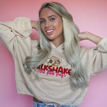 Load image into Gallery viewer, Milkshake the Pug Embroidered Cropped Hoodie Milkshake the Pug
