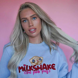 Milkshake the Pug Embroidered Sweater Milkshake the Pug