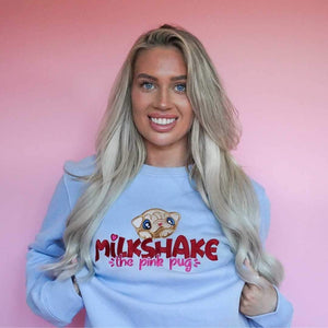 Milkshake the Pug Embroidered Sweater Milkshake the Pug