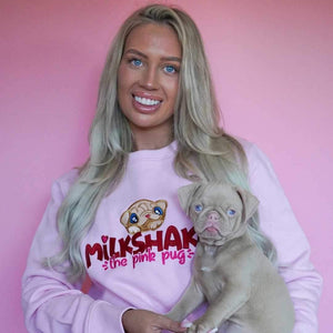Milkshake the Pug Embroidered Sweater Milkshake the Pug