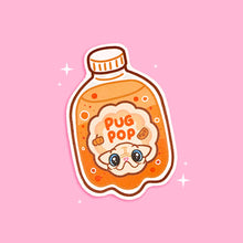 Load image into Gallery viewer, Pug-kin Soda Pop Matte Sticker Milkshake the Pug
