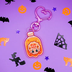 Pug-pkin Soda Pop Keychain Accessories Milkshake the Pug