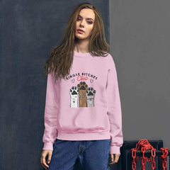 Single B*tches Club Crew Neck Sweatshirt Sweatshirts Milkshake the Pug