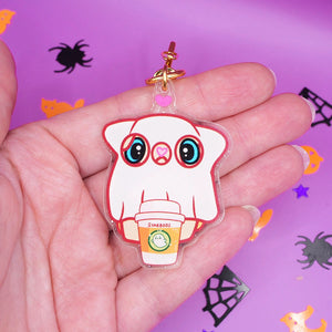 Starboos Ghost Acrylic Keychain Accessories Milkshake the Pug