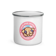 Load image into Gallery viewer, Team Pug Lovers Enamel Mug Mug Milkshake the Pug
